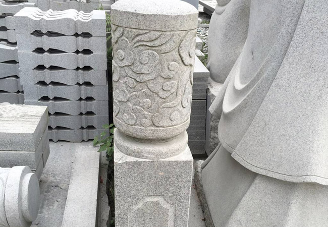 山东异型芝麻白石栏杆